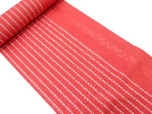 アンティーク　縞に花模様織り出し　八寸帯地反物